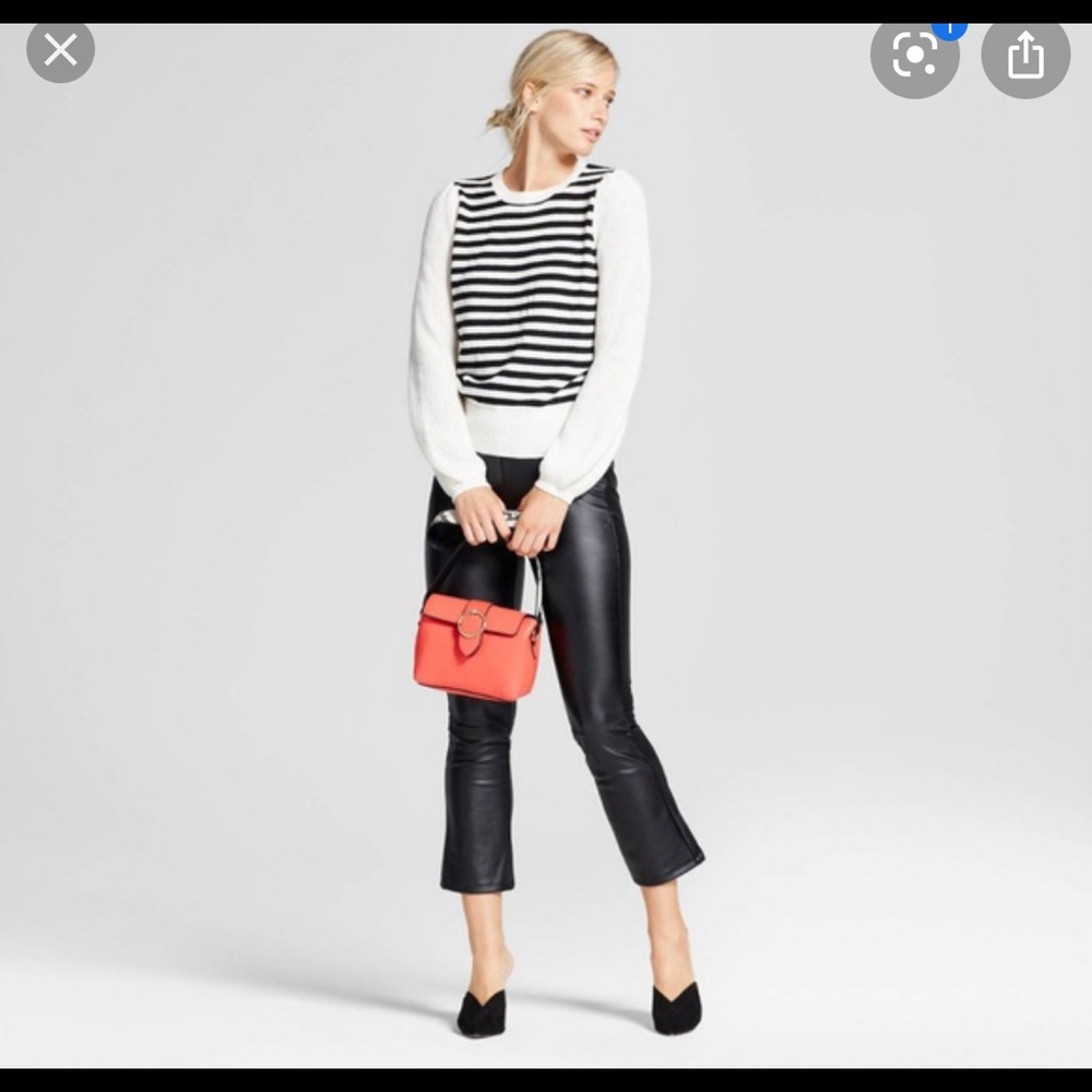 Who what wear leather flare leggings
